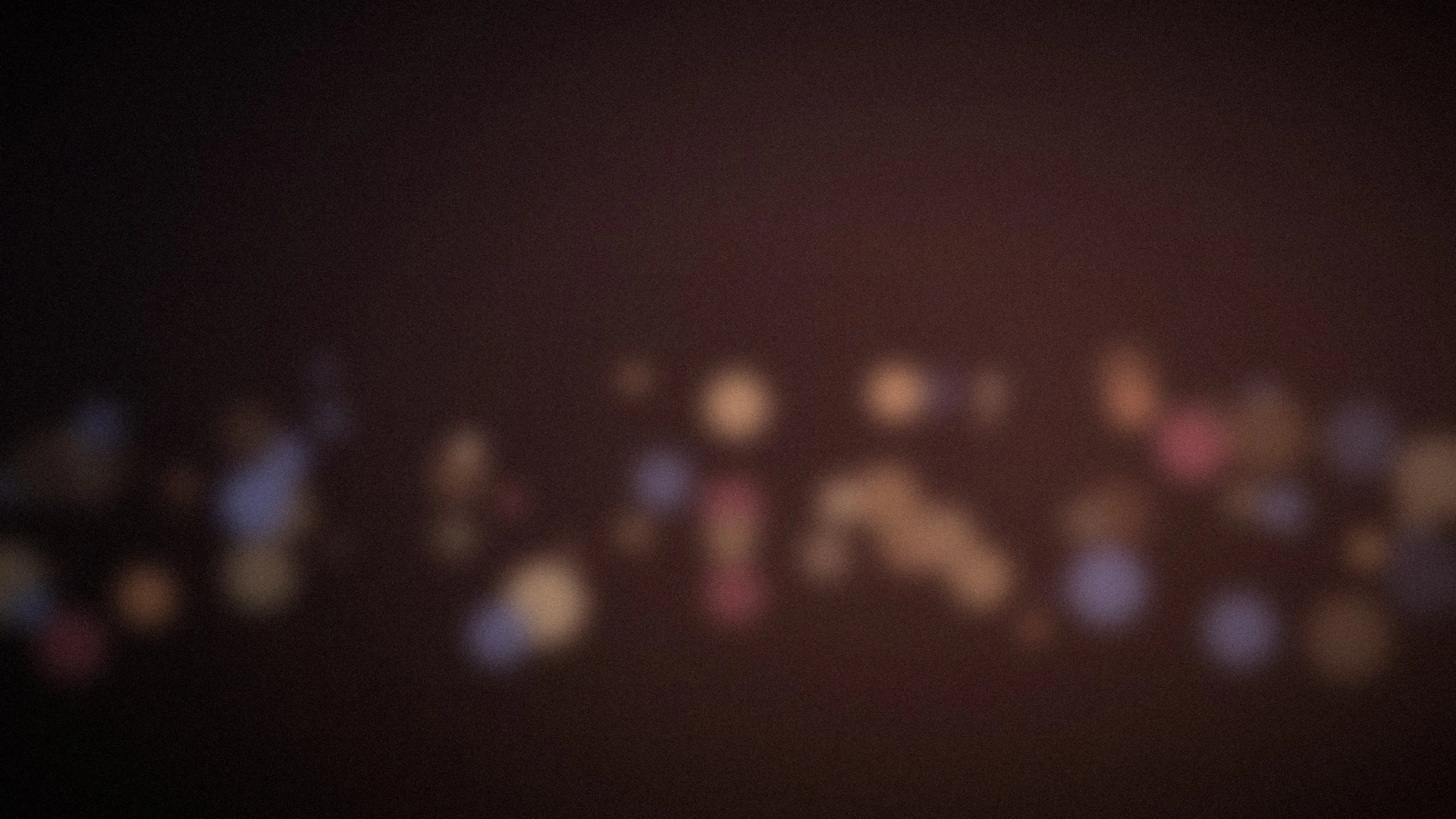 Night lights over Mid-City, out of focus